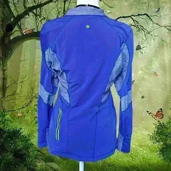 Lululemon Run: Distance Pigment Blue Pullover - Picture 6 of 10